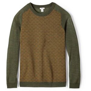 Fossil Vintage Wool Olive Crewneck Sweater M